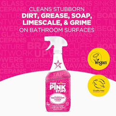 Stardrops Pink Stuff foaming action clings to grime for deep cleaning.