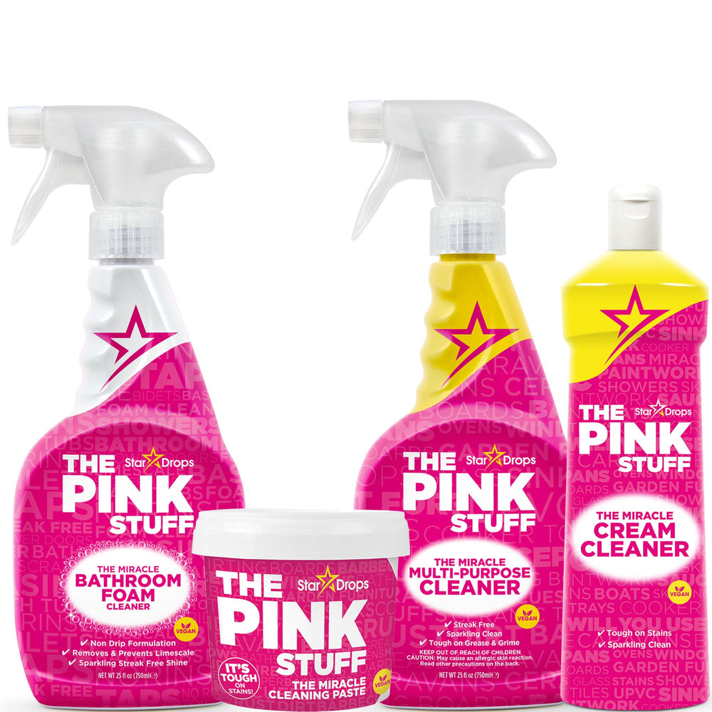 Stardrops The Pink Stuff paste tackles tough grime on tiles and metals