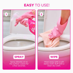 Stardrops The Pink Stuff provides streak-free shine for bathrooms.