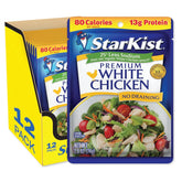 StarKist Less Sodium Premium White Chicken pouch pack shot showing ready-to-eat protein