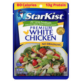 StarKist less sodium premium white chicken pouch ready-to-eat protein snack