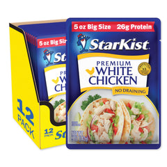 StarKist Premium White Chicken pouch with tender chunks ready to mix into salads.