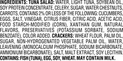 Close-up of StarKist tuna salad can highlighting protein content