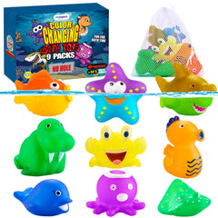 Staroud color-changing seahorse bath toy enhances bath time curiosity and sensory play.