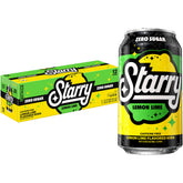Starry Zero Sugar Lemon Lime Soda can front showing refreshing flavor without sugar