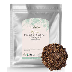 Starwest Botanicals organic dandelion root tea loose bulk for everyday infusions.