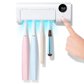 StarWin UV toothbrush cleaner front view with four-slot organizer