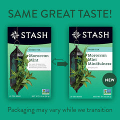STASH Green Tea Variety Pack Ginger Peach tea bags with spicy-sweet notes.