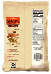 Stauffer's Ginger SNAPS ingredients panel showing real ginger and spices