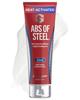 SteelFit Abs of Steel cream packaging shown for daily use and defined routines