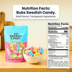 STEYDA BUBS foam-texture gummies with a soft bite for snacking.
