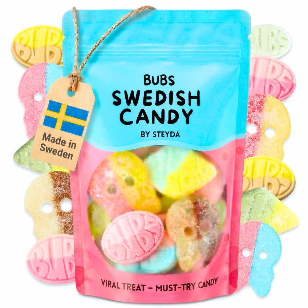 STEYDA BUBS Swedish Candy skulls in a bowl, great for sharing.