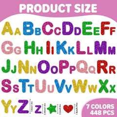 Sticeard glitter foam letters in 1-inch size add color pops to scrapbooks and cards.