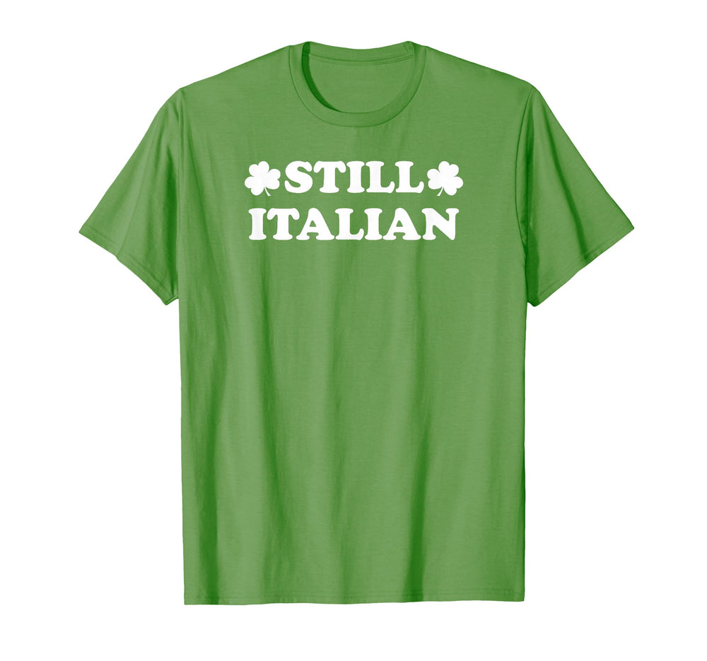 Still Italian Shamrock Design T-shirt front view for St. Patrick's Day celebrations and everyday wear.