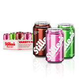 Stillers Natural Soda Variety Pack label on a can, natural ingredients for refreshing mocktails
