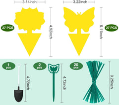 Stingmon gnats traps for houseplants catch insects on potted plants using sticky surface