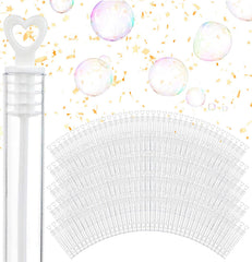 Stock Your Home wedding bubbles with white heart top wands for a joyful send-off.