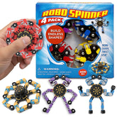 Stomp Rocket Robo Spinner transformable red, boosts focus and creative play.