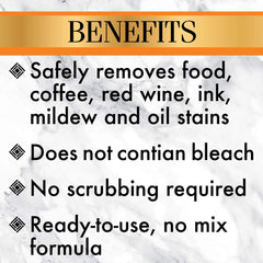 Stone Care International Stain Remover front label demonstrates trusted branding and clear usage guidance.