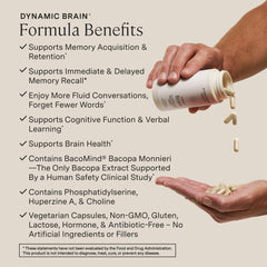 Stonehenge Health Dynamic Brain ingredient list highlighting BacoMind for memory.
