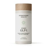 Stonehenge Health Dynamic GLP-1 bottle with 60 vegan capsules supporting appetite regulation.
