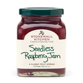 Stonewall Kitchen Seedless Raspberry Jam jar for breakfast.