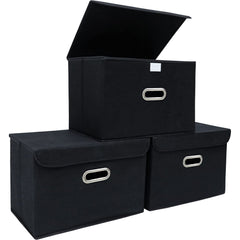 STOREONE fabric storage cube bin with lid for spacious closet organization.