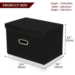 STOREONE bin with metal handles offers sturdy grip for easy transport.
