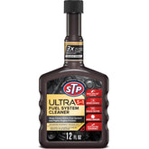 STP Ultra 5in1 bottle demonstrates a powerful fuel system cleaner for smoother operation.