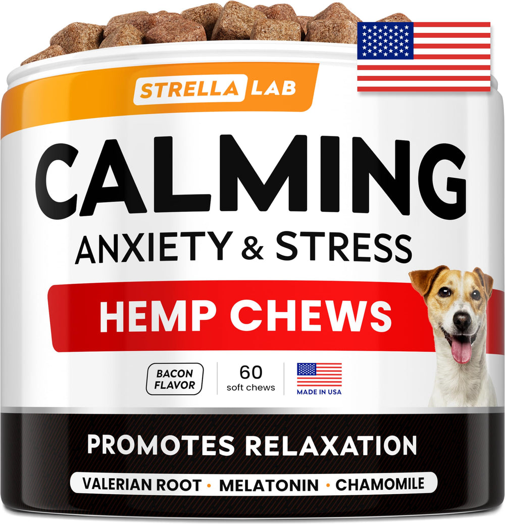 STRELLALAB calming chews bottle ready for fireworks moments.
