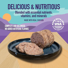 Strongheart dog enjoys meal setup highlighting appealing texture and flavor.