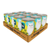 Strongheart Mixed Grill Dinner can closeup with real chicken and liver protein for cats' daily protein needs.