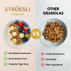 Serving Struesli Original Granola in a bowl, ideal with yogurt or fruit