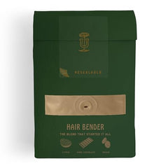 Hair Bender espresso shot reveals citrus brightness and chocolate notes.