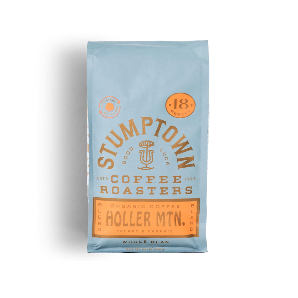 Stumptown Holler Mountain 18oz bag front for quick purchase and flavor cue.