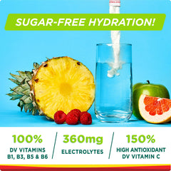 Stur Electrolytes Fruit Punch zero-sugar packets for refreshing hydration.