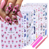 STZPRONAIL flower stickers spring butterflies for effortless, vibrant nail art.