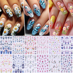 STZPRONAIL pink cherry blossom stickers elevate everyday nail designs.