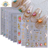 STZPRONAIL sun-star embossed nail stickers for radiant nails