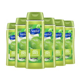 Suave Essentials Juicy Apple Body Wash bottle with crisp apple aroma for a refreshing shower