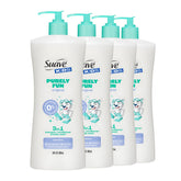 Suave Kids Purely Fun 3-in-1 bottle front for simple head-to-toe cleansing