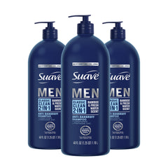 Suave Men 2-in-1 bottle with bamboo scent for daily dandruff control