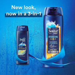 Suave Men citrus-musk scent close-up conveys fresh, lingering fragrance.