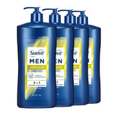 Suave Men Citrus Rush bottle with pump for quick daily cleanse.
