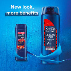 Suave Men Energizing Sport moisturizers keep skin hydrated after wash.