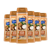Suave Moisturizing Body Wash bottle showing cocoa butter and shea for silky, hydrated skin