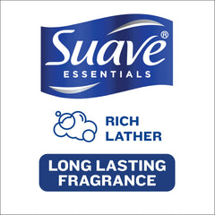 Suave shampoo and conditioner set packaging showcases generous family-size bottles