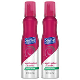 Suave Whipped Mousse bottle with pump delivering easy, curl-friendly styling.