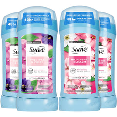 The Suave Wild Cherry Blossom twin pack for daily freshness.