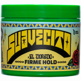 Suavecito Pomade Firme jar front view showing strong hold for all-day style